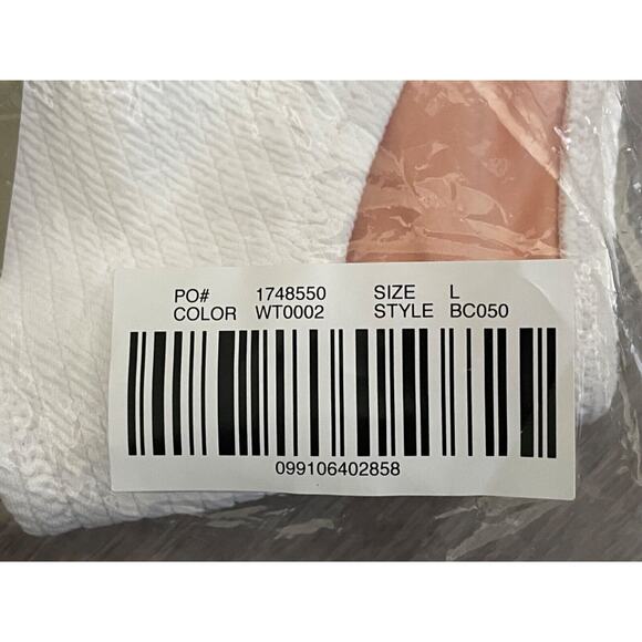 J. Crew Women's Textured Curved-Waist Cheeky Bikini Bottom White Size Large NWT - Picture 4 of 16